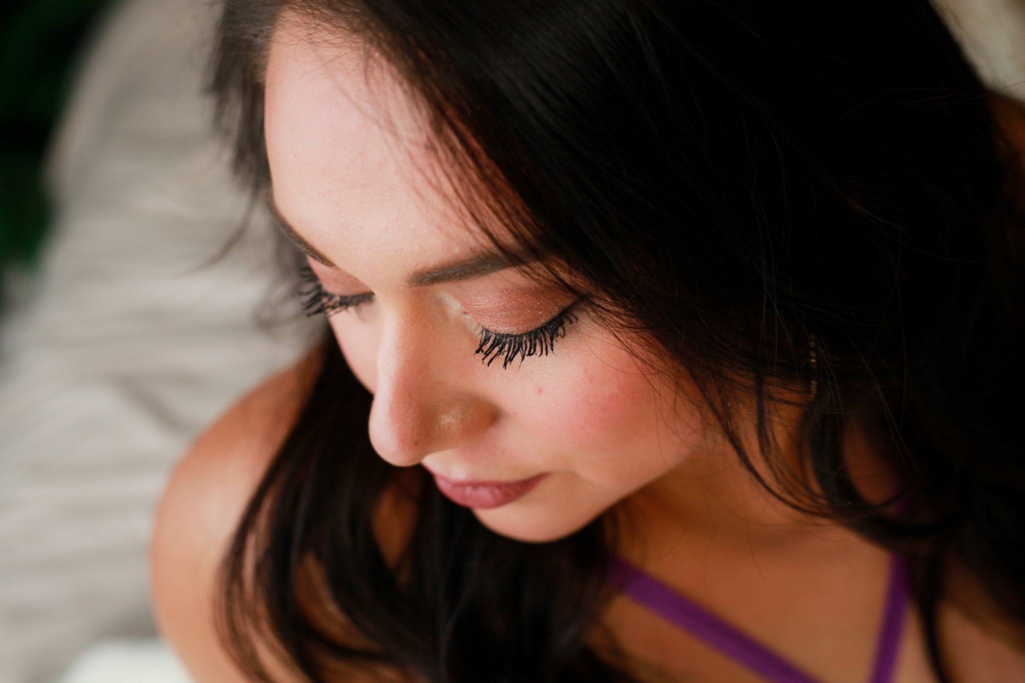 Woman's eyelashes.