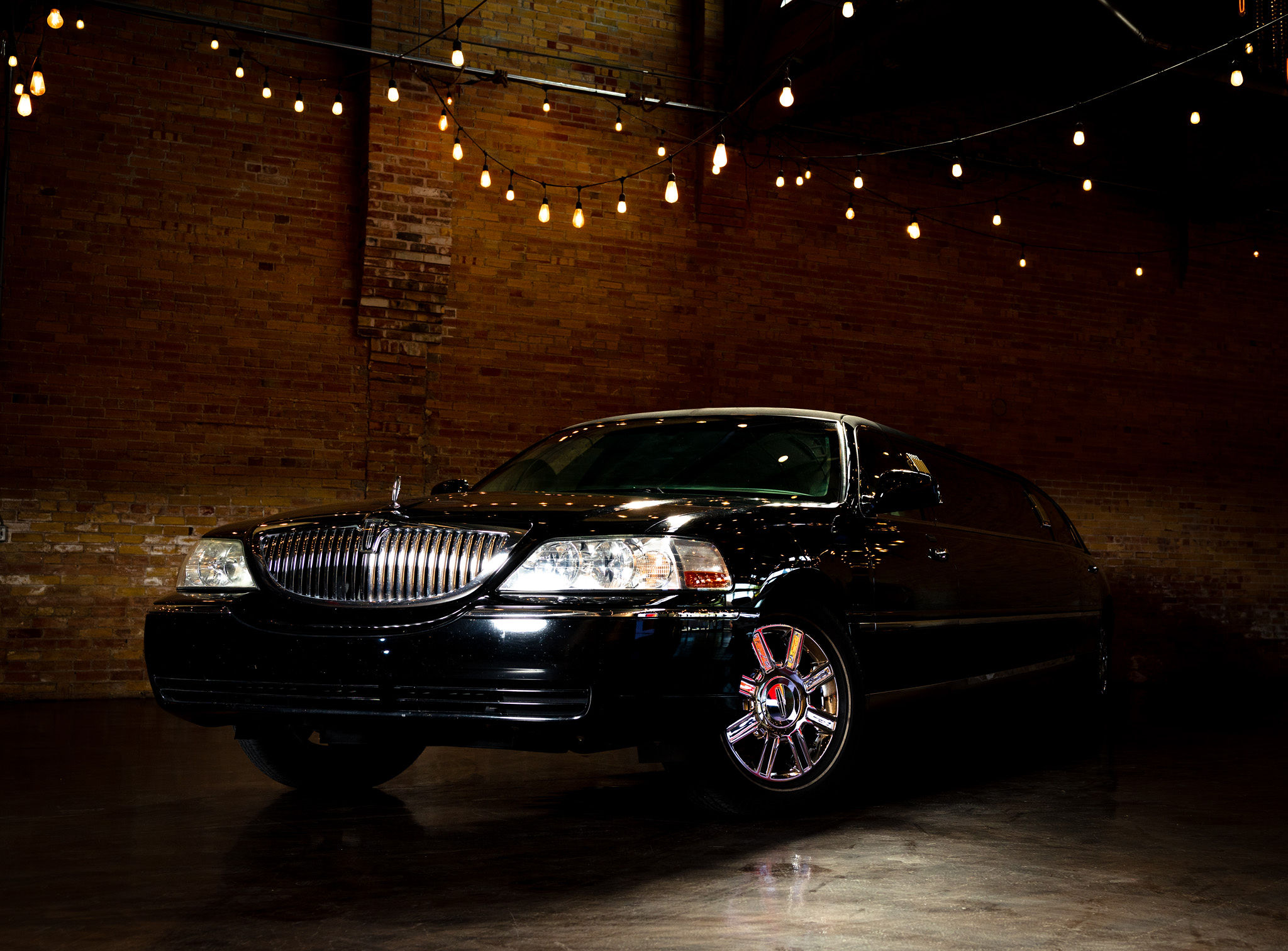 Black limo.